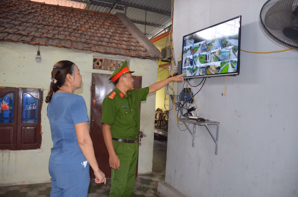 Mô hình camera giám sát an ninh của khu phố 5, phường Hà An.