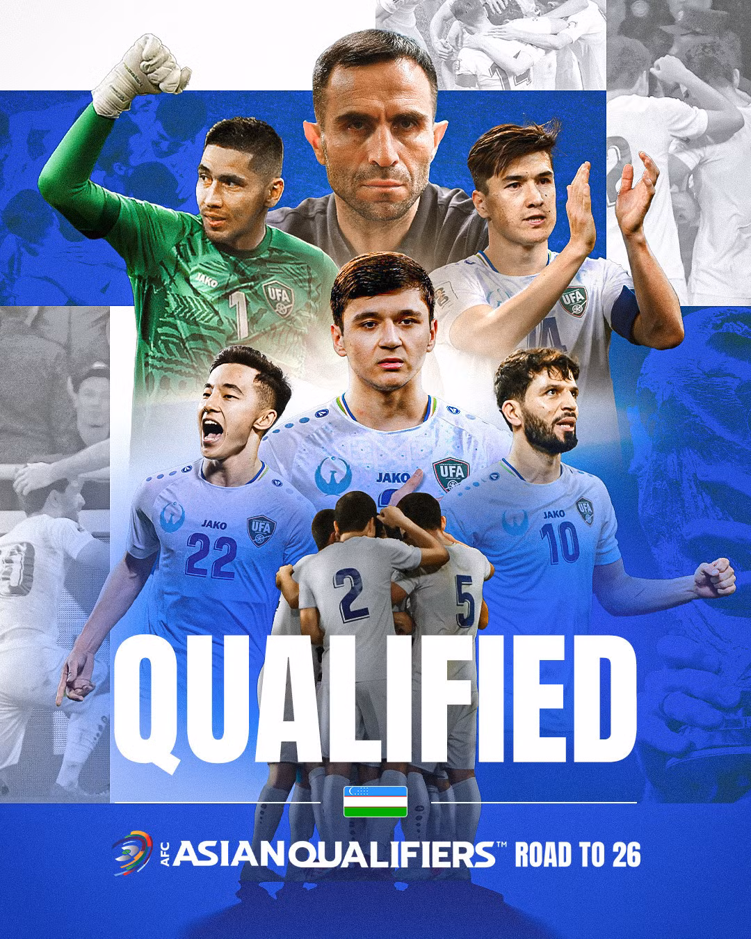 Uzbekistan làm nên lịch sử với vé World Cup - Ảnh: AFC