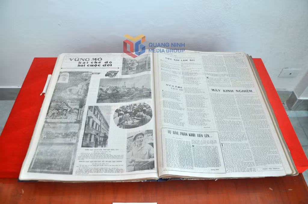Các số báo Quảng Ninh phát hành những năm 70 in 2 màu đen - trắng.