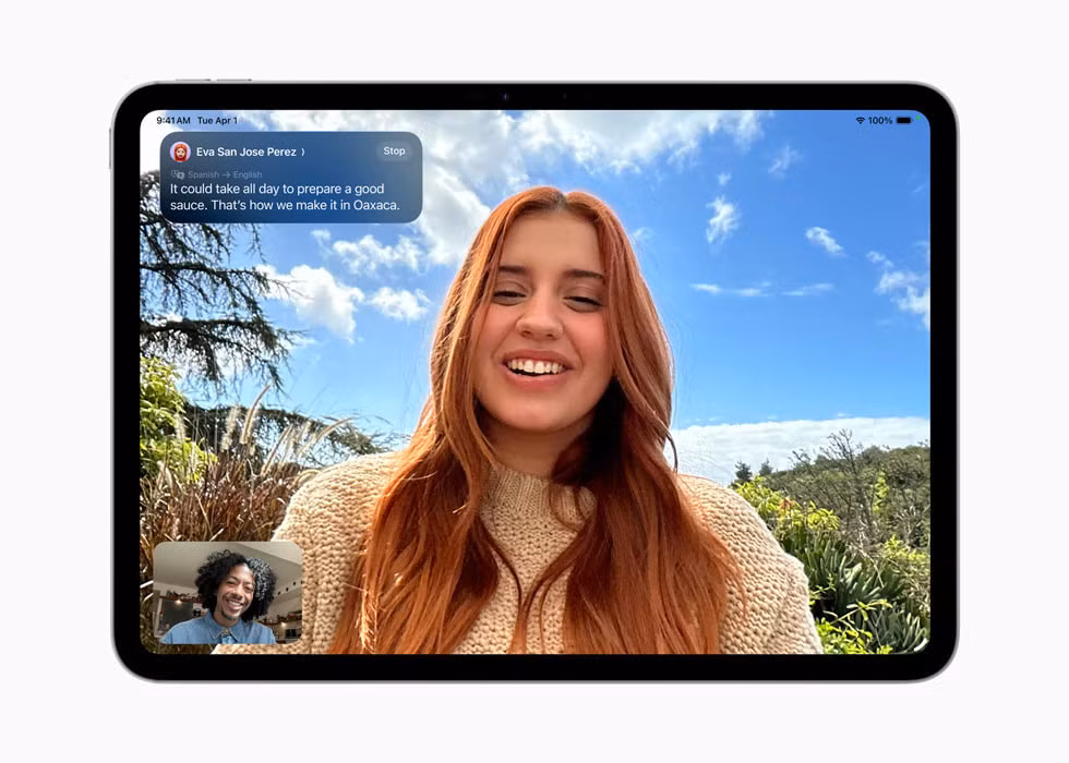 Tính năng dịch trực tiếp trong iPadOS 26. Ảnh: Apple