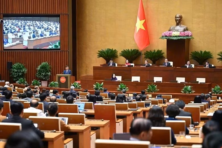 Sáng 27/6, Quốc hội họp phiên bế mạc. (Ảnh: CTV/Vietnam+)
