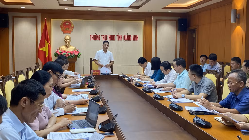 Đồng chí Lê Văn Ánh, Phó Chủ tịch HĐND tỉnh, Trưởng đoàn giám sát, phát biểu kết luận cuộc giám sát.