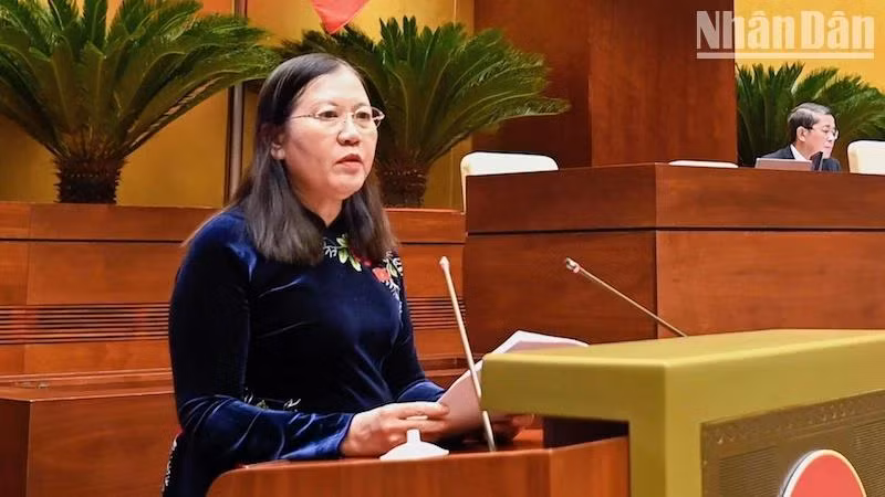 Chủ nhiệm Ủy ban Tư pháp Lê Thị Nga. Ảnh: Duy Linh