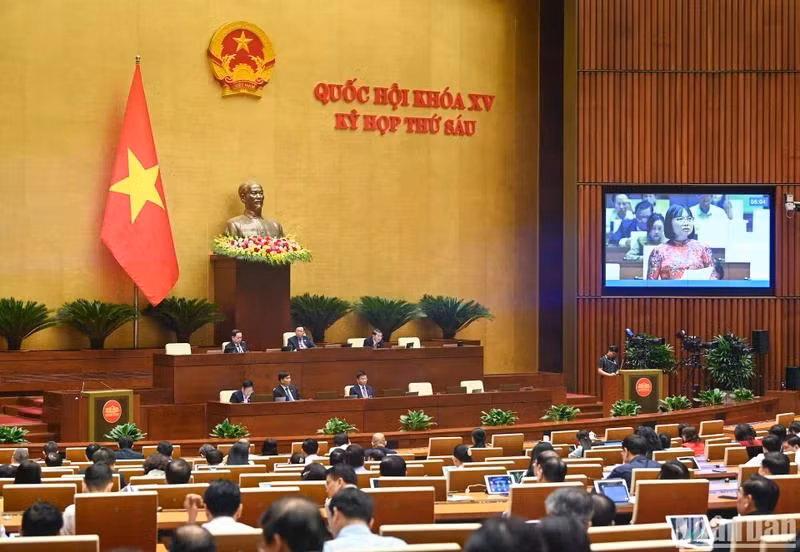 Quang cảnh phiên họp của Quốc hội, ngày 28/11/2023. (Ảnh: DUY LINH)