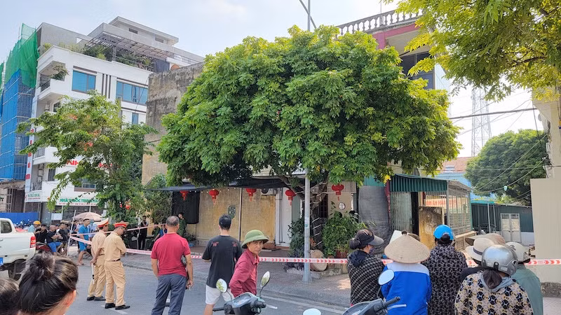 Hiện trường vụ án mạng thương tâm.