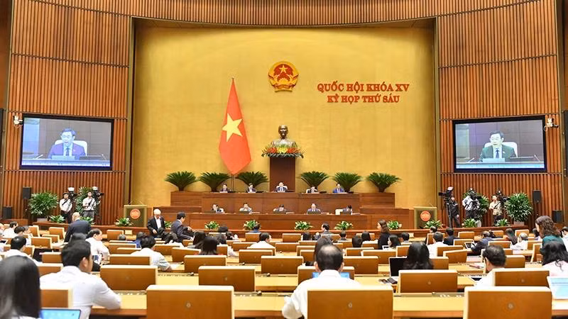 Quang cảnh phiên chất vấn và trả lời chất vấn của Quốc hội. (Ảnh ĐĂNG KHOA)