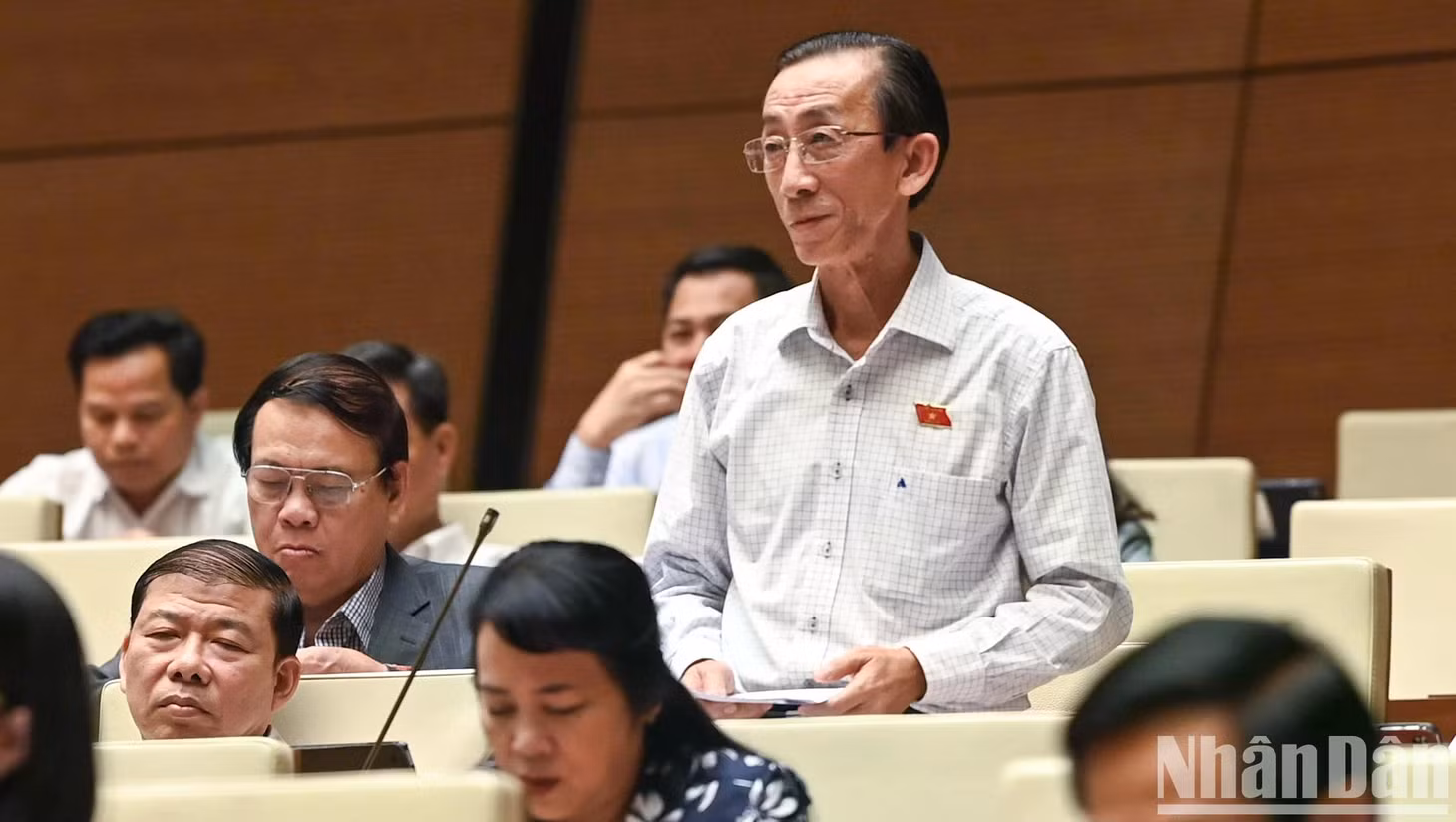 Đại biểu Trần Hoàng Ngân - Đoàn đại biểu Quốc hội Thành phố Hồ Chí Minh. (Ảnh: DUY LINH)