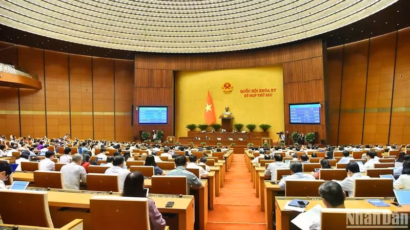 Quang cảnh phiên họp của Quốc hội, chiều 10/11/2023. (Ảnh: THỦY NGUYÊN)