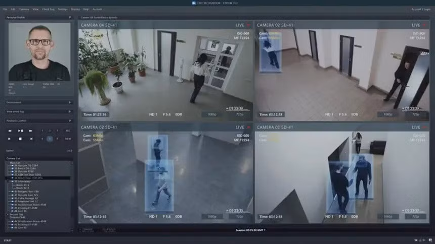 Công nghệ nhận dạng khuôn mặt ứng dụng trong camera an ninh. Ảnh: TechCube.
