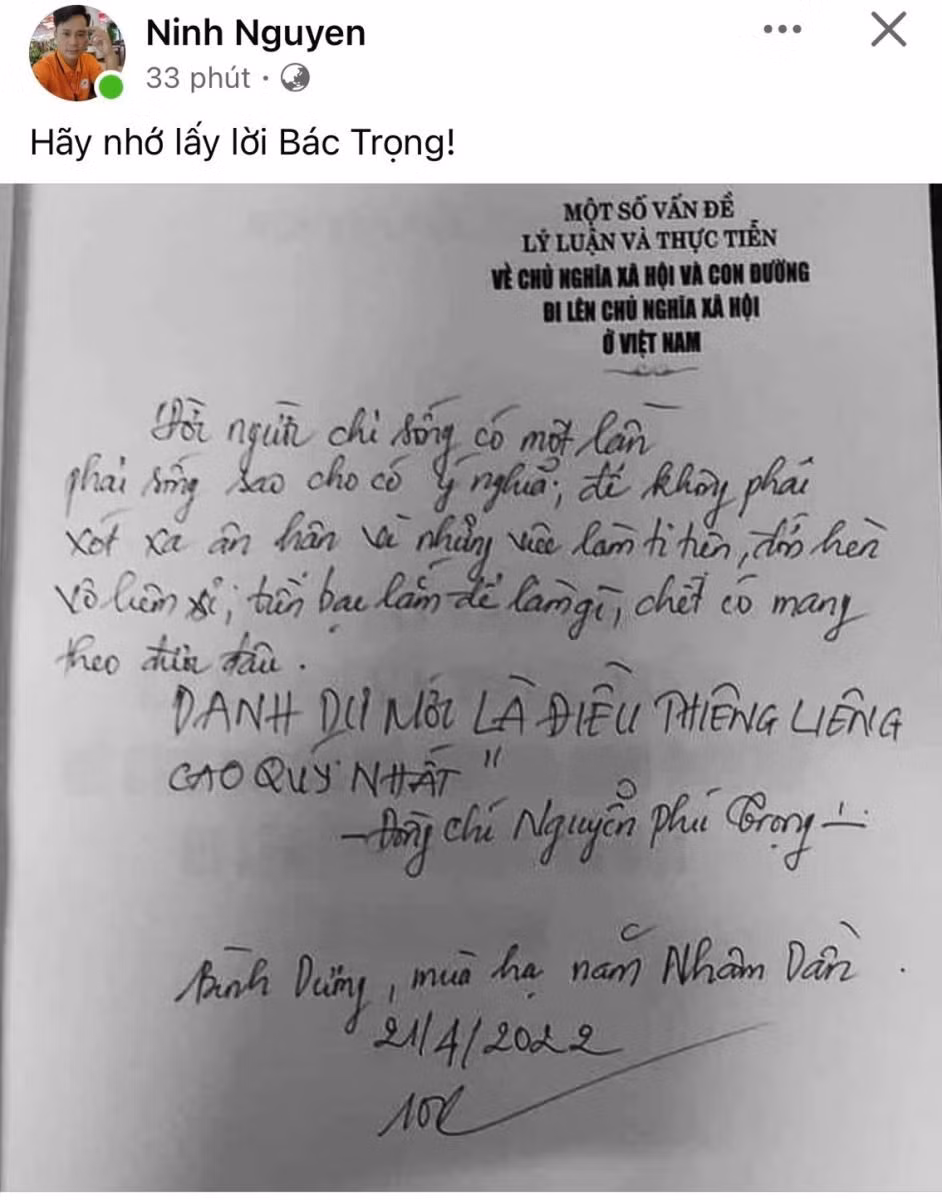 Những điều Tổng Bí thư Nguyễn Phú Trọng đã từng nói đã được chia sẻ như một lời tiễn biệt!