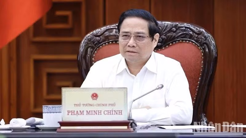 Thủ tướng Phạm Minh Chính phát biểu ý kiến kết luận cuộc họp. Ảnh: Trần Hải.