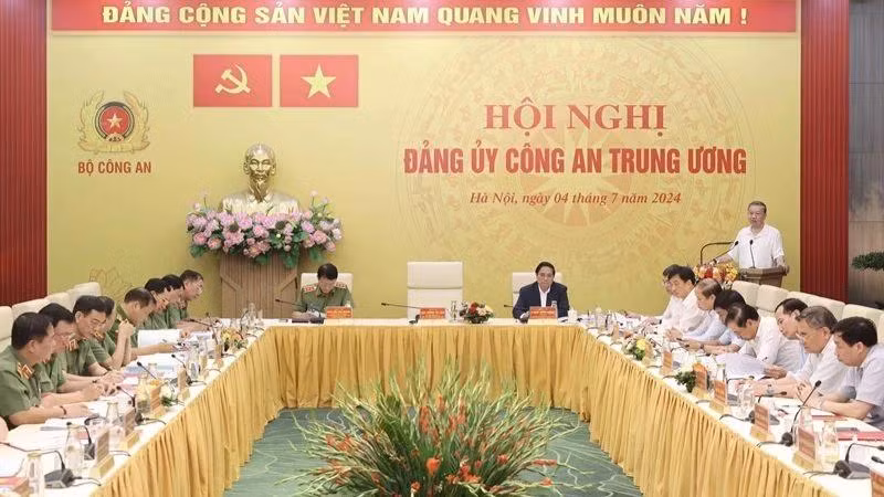 Chủ tịch nước Tô Lâm phát biểu tại hội nghị. Ảnh: Nhan Sáng-TTXVN