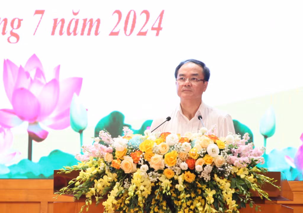 Đồng chí Nguyễn Chiến Thắng, Thứ trưởng Bộ Nội vụ phát biểu kết luận hội nghị.