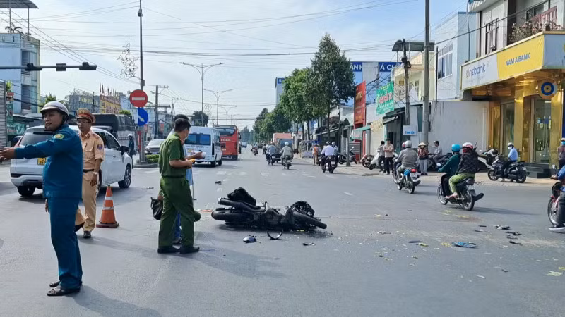 Hiện trường vụ tai nạn.