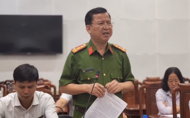 Đại tá Nguyễn Văn Lộc, Phó Giám đốc Công an tỉnh Tiền Giang.