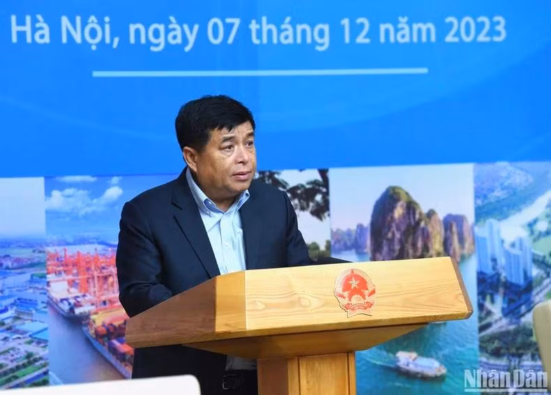 Bộ trưởng Kế hoạch và Đầu tư Nguyễn Chí Dũng phát biểu tại sự kiện.