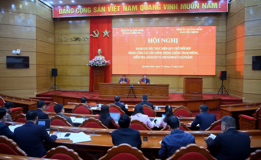 Ủy ban kiểm tra và Ban Nội chính Tỉnh ủy đánh giá việc thực hiện Quy chế phối hợp năm 2023.