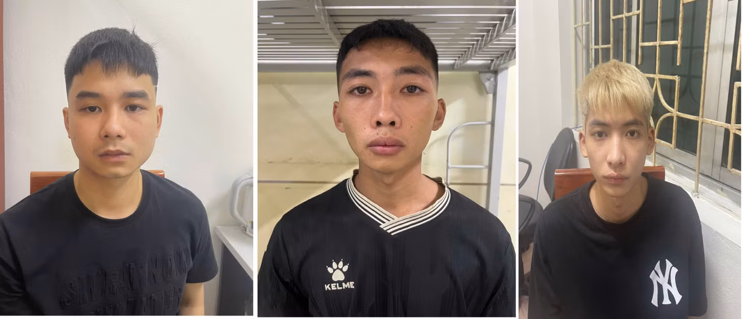 Công an tỉnh Quảng Ninh khởi tố 3 đối tượng Dương Hoàng Long (phường Cẩm Phả), Nguyễn Sỹ Quyền Dương và Nguyễn Thanh Thế (phường Quang Hanh) về hành vi “Mua bán trái phép chất ma túy”(ngày 5/8/2025). Ảnh Vân Anh (Công an phường Cẩm Phả)