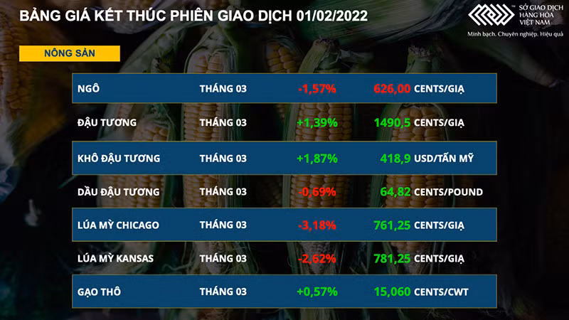Giá nông sản diễn biến trái chiều trong phiên cuối cùng của tháng 1 ảnh 3