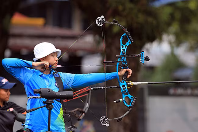 Châu Kiều Oanh - VĐV đội tuyển bắn cung Quảng Ninh đã giành 1HCV, 1 HCB tại Seagames 30.