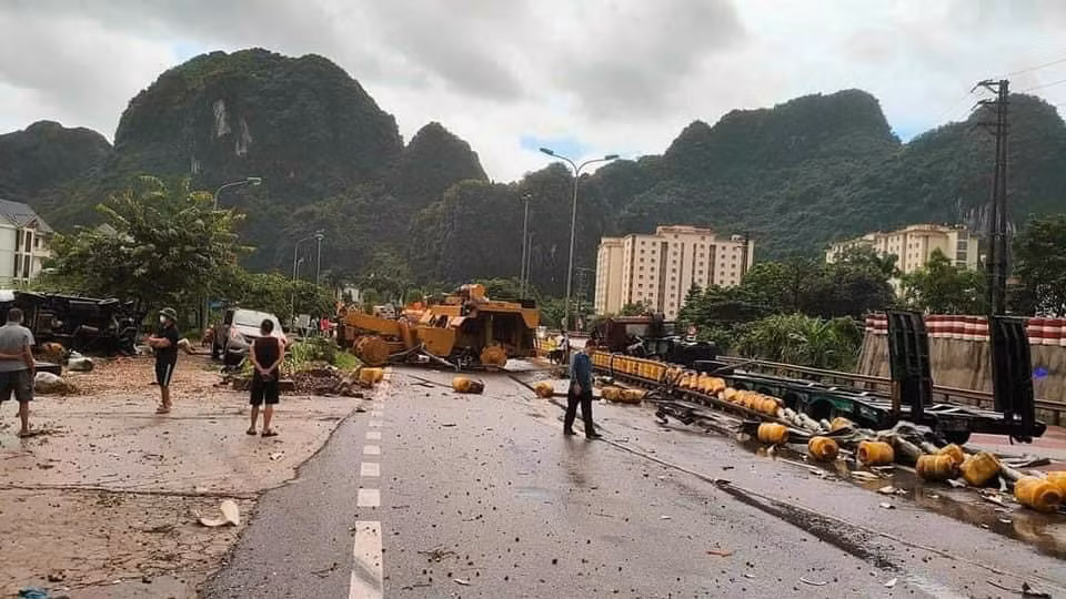 Hiện trường vụ tai nạn. (Ảnh fb)