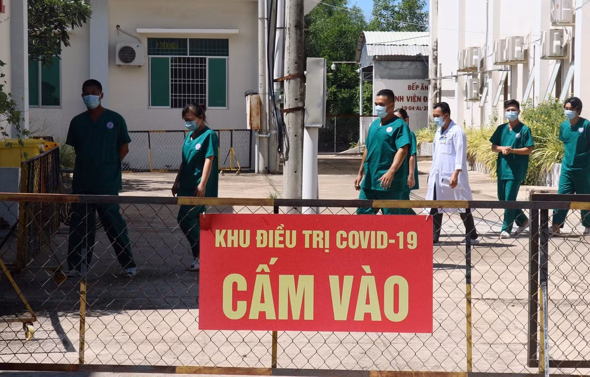 Khu cách ly điều trị bệnh nhân COVID-19 thuộc Khoa truyền nhiễm, Trung tâm Y tế thành phố Hà Tiên (Kiên Giang). (Ảnh: Lê Huy Hải/TTXVN)