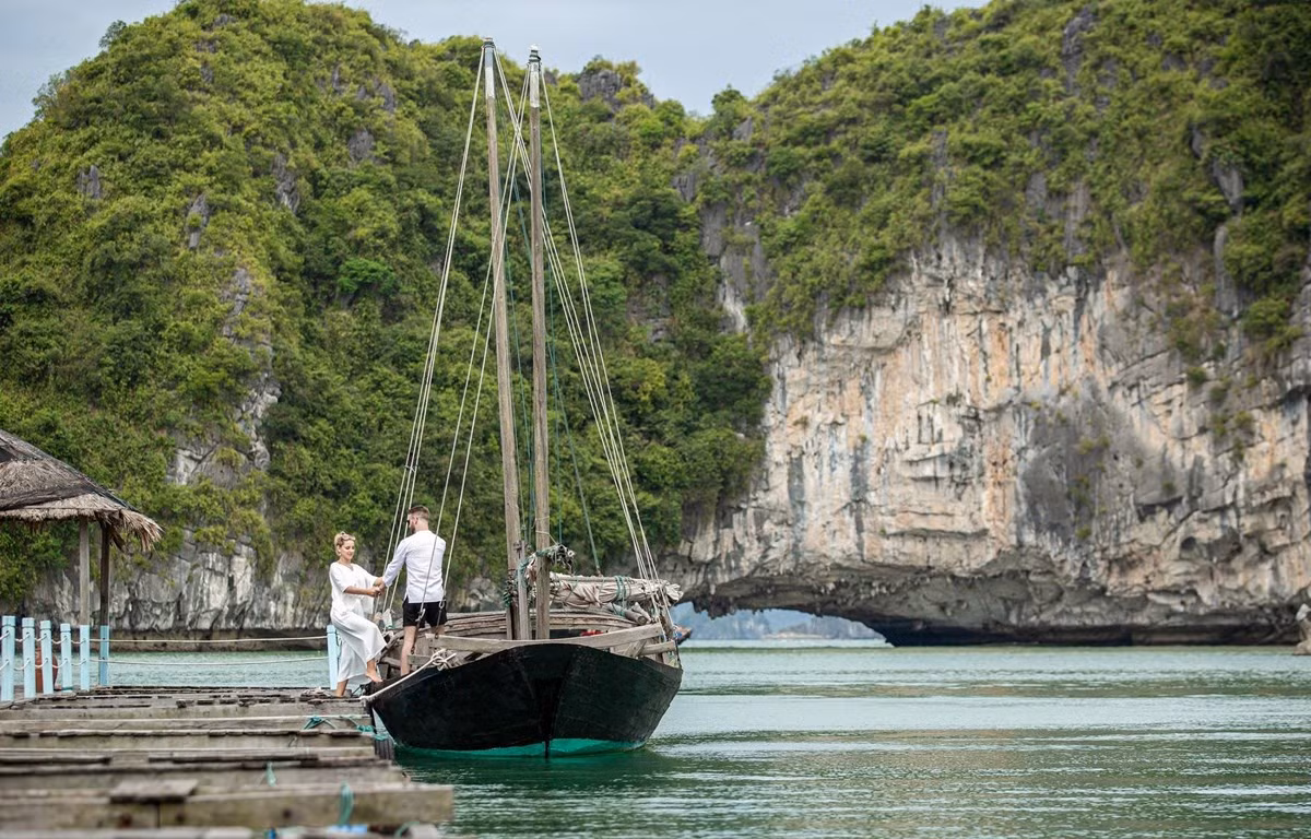 Vịnh Hạ Long, di sản thiên nhiên thế giới được UNESCO công nhận. (Ảnh: CTV/Vietnam+)