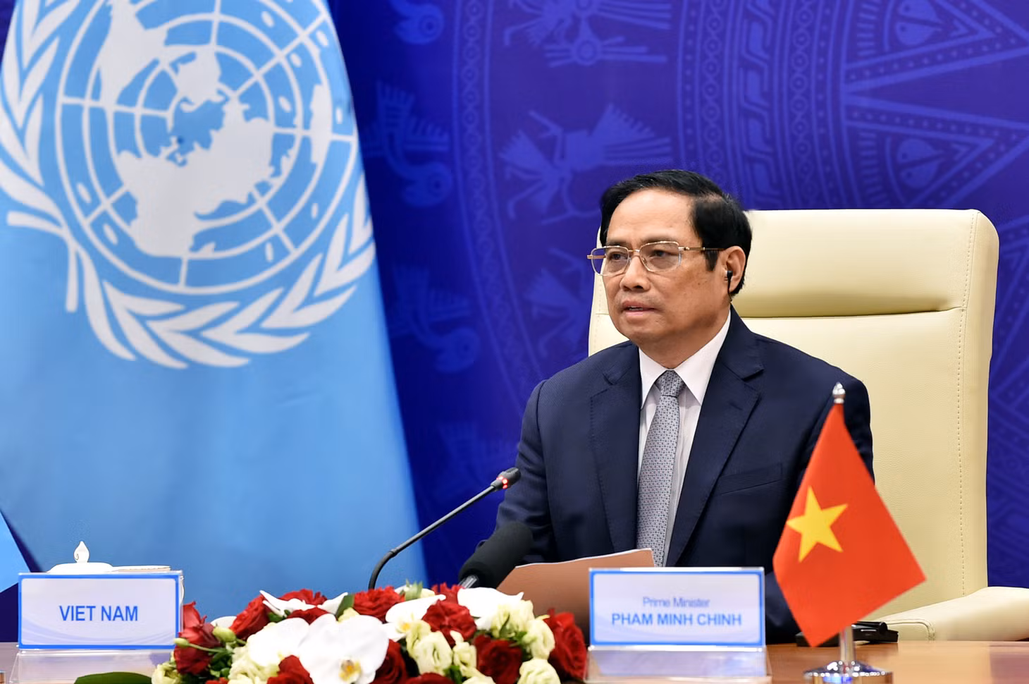 Thủ tướng Phạm Minh Chính nêu 3 đề xuất quan trọng để ứng phó hiệu quả với các thách thức an ninh biển - Ảnh: VGP/Nhật Bắc Thủ tướng Phạm Minh Chính nêu 3 đề xuất quan trọng để ứng phó hiệu quả với các thách thức an ninh biển - Ảnh: VGP/Nhật Bắc