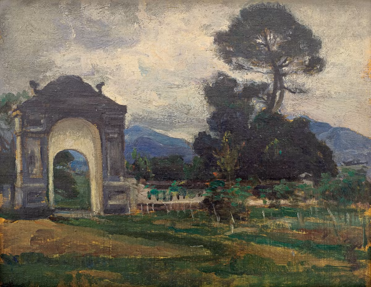 Không gian yên bình trong bức Vue d'Annam (Quang cảnh An Nam) được Victor Tardieu vẽ khoảng năm 1924, có giá 163.800 HKD (545 triệu đồng).