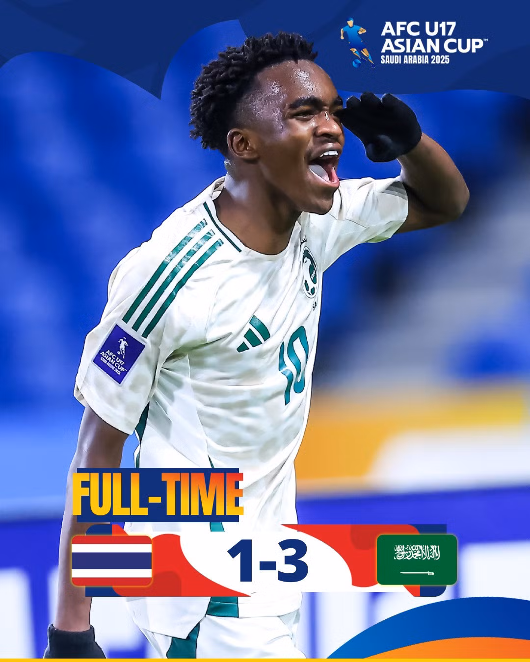 U17 Saudi Arabia thắng ngược U17 Thái Lan - Ảnh: AFC
