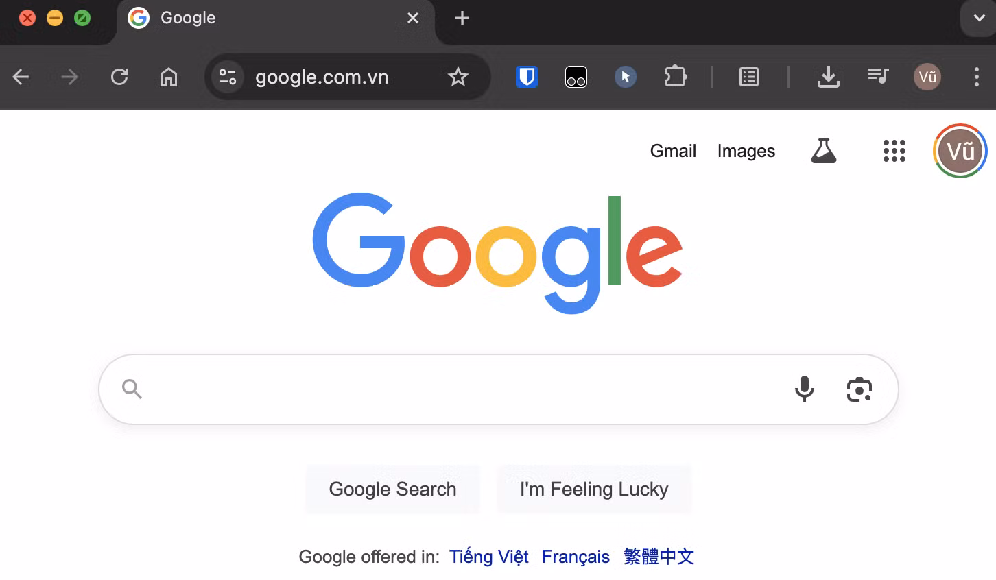 Trang chủ Google.com.vn