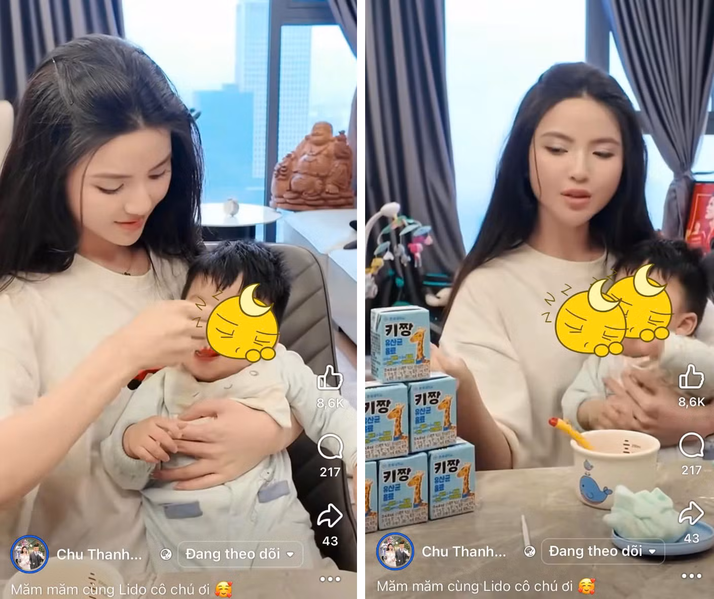 Chu Thanh Huyền quảng cáo "lố" sữa. Ảnh chụp màn hình.