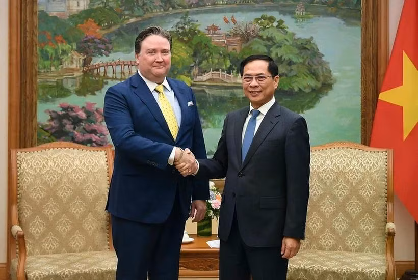 Phó Thủ tướng Chính phủ Bùi Thanh Sơn tiếp Đại sứ Hoa Kỳ tại Việt Nam Marc E. Knapper. (Nguồn: Báo Chính phủ)