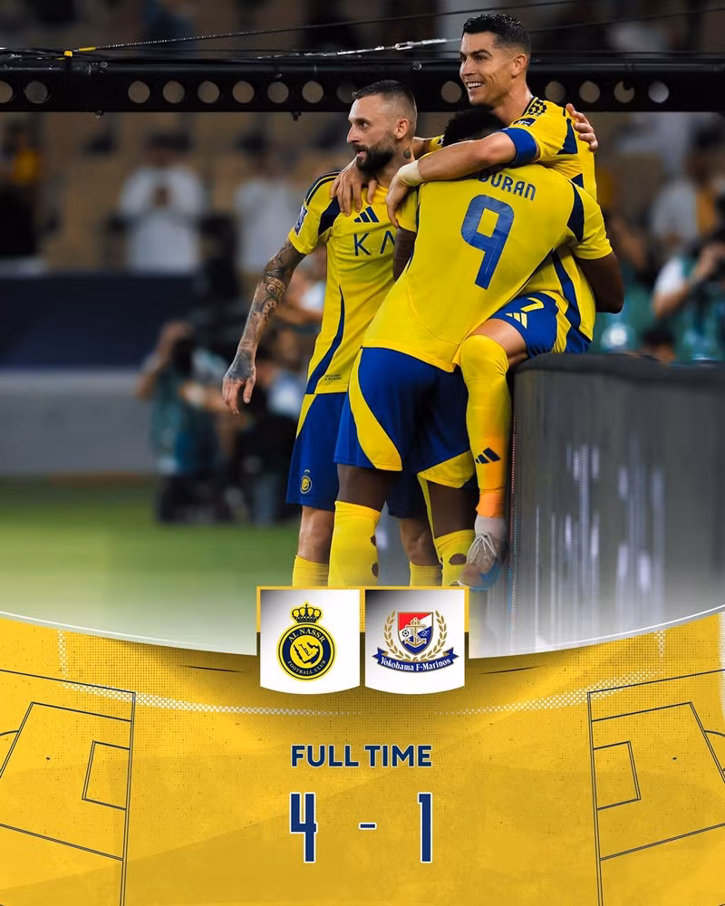 Nassr thắng trận đậm đà để vào bán kết - Ảnh: Al Nassr