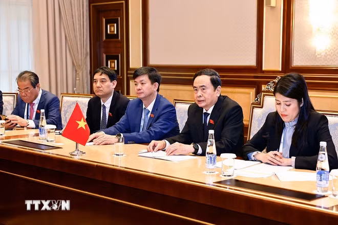Chủ tịch Quốc hội Trần Thanh Mẫn phát biểu. (Ảnh: Doãn Tấn/TTXVN)