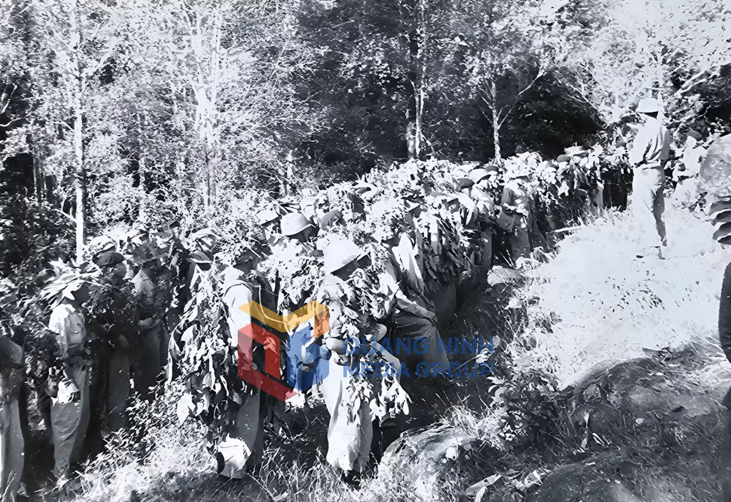 Đại đội 54, bộ đội tỉnh Hải Ninh trong kháng chiến chống Pháp. Ảnh: Tư liệu