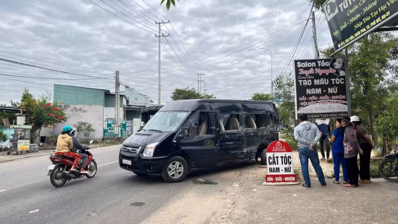 Hiện trường vụ tai nạn giao thông.