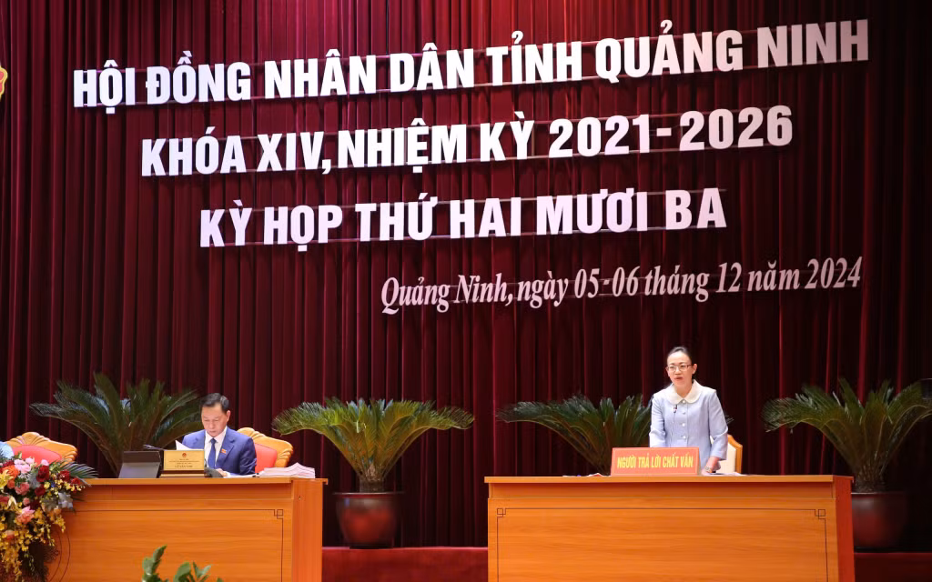 Giám đốc Sở Thông tin và Truyền thông tỉnh tiếp tục trả lời câu hỏi truy vấn của đại biểu Vũ Đình Nhân.