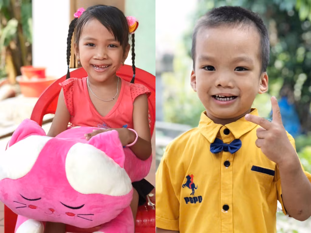  Những nụ cười đã trở lại trọn vẹn trên môi nhiều em nhỏ sau khi được điều trị, phẫu thuật. 