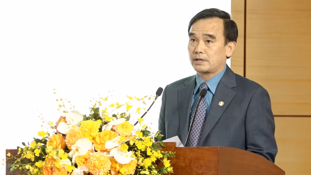 Chủ tịch Công đoàn Than - Khoáng sản Việt Nam phát biểu tại Hội nghị
