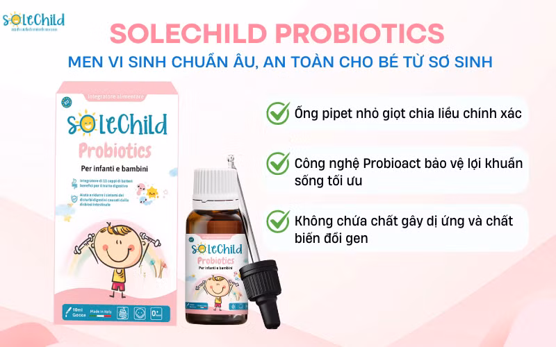 Solechild Probiotics hiệu quả, an toàn cho bé từ sơ sinh
