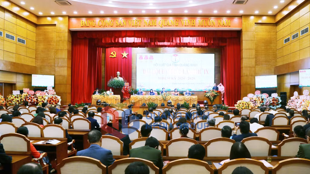 Quang cảnh Đại hội Đại biểu Hội Luật gia tỉnh Quảng Ninh lần thứ IX, nhiệm kỳ 2024-2029 (12-2024). Ảnh: Nguyễn Thanh