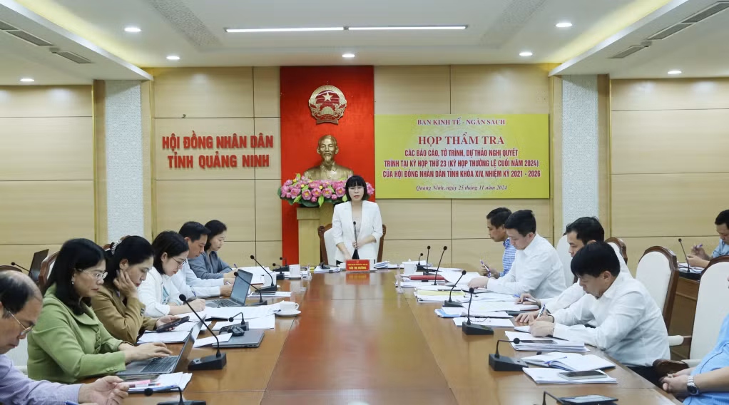 Ban Kinh tế - Ngân sách HĐND tỉnh họp thẩm tra các báo cáo, tờ trình, dự thảo nghị quyết trình tại Kỳ họp thứ 23