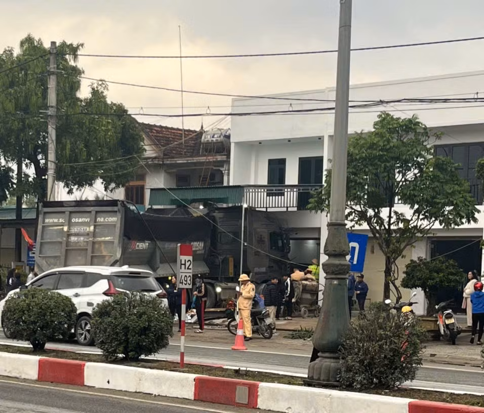 Hiện trường vụ tai nạn.