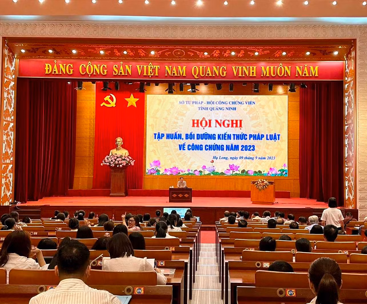 Sở Tư pháp tổ chức tập huấn nghiệp vụ, bồi dưỡng kiến thức pháp luật công chứng năm 2023. Ảnh: Trần Hiền (Sở Tư pháp)
