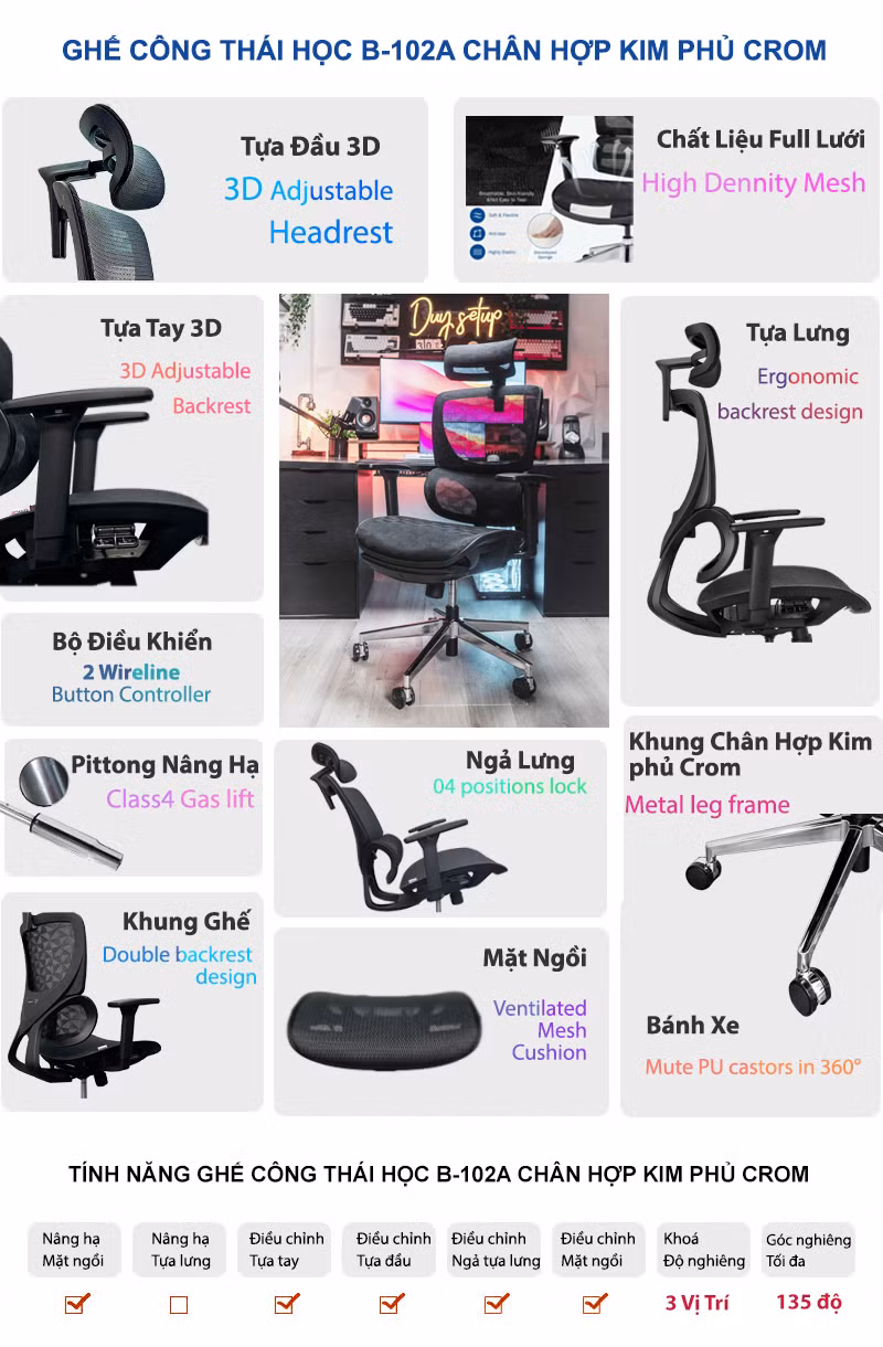 Cách ngả ghế công thái học đúng chuẩn ảnh 1
