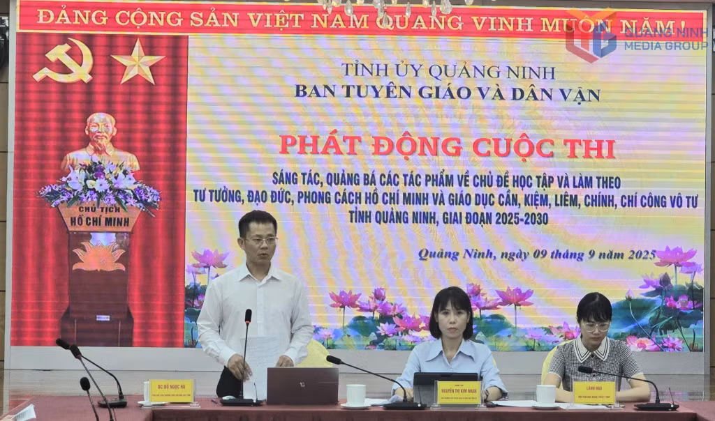 Hội Nhà báo tỉnh thông tin về cuộc thi sáng tác, quảng bá các tác phẩm văn học nghệ thuật, báo chí về chủ đề “Học tập và làm theo tư tưởng, đạo đức, phong cách Hồ Chí Minh và giáo dục cần kiệm, liêm chính, chí công, vô tư tỉnh Quảng Ninh giai đoạn 2025 - 2030”.