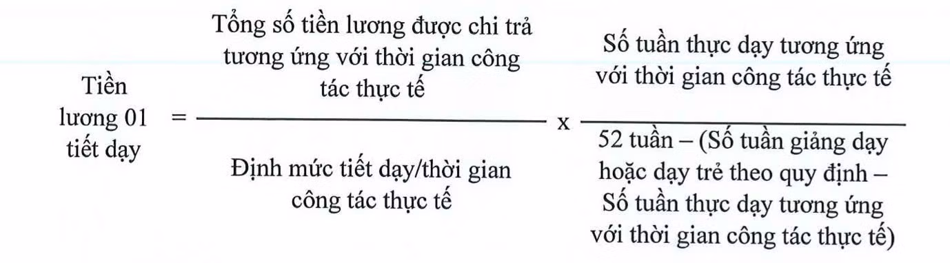 Cách tính tiền lương dạy thêm của giáo viên công tác không đủ một năm học