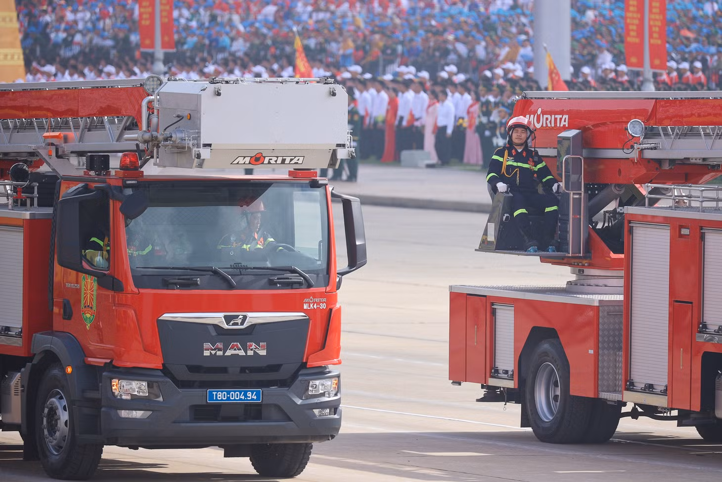 Khối Xe phòng cháy, chữa cháy, cứu nạn, cứu hộ - Ảnh: VGP/Nhật Bắc
