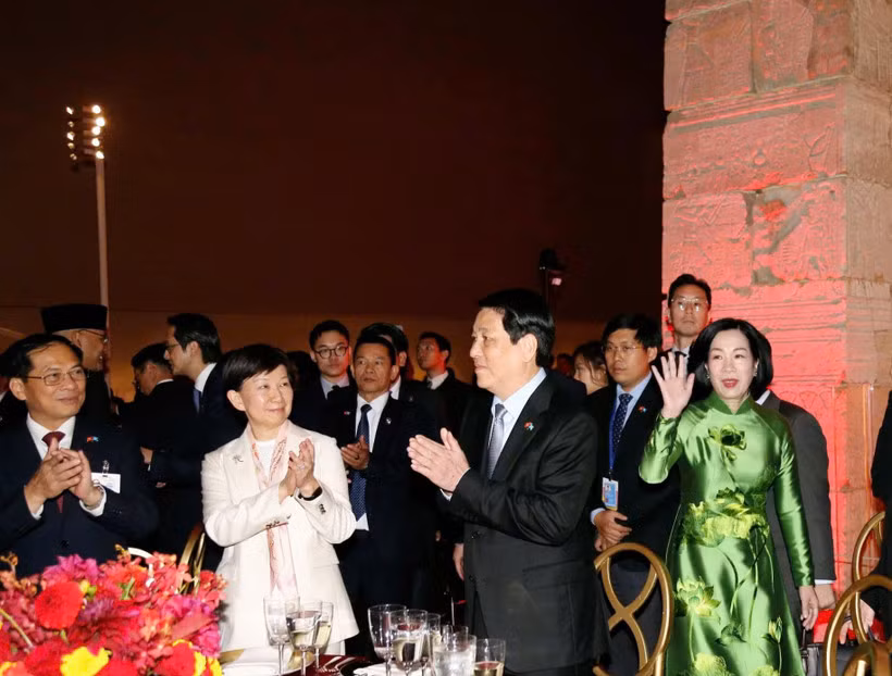 Chủ tịch nước và Phu nhân chủ trì chiêu đãi kỷ niệm 80 năm Quốc khánh Việt Nam tại Hoa Kỳ. (Ảnh: XUÂN KỲ)